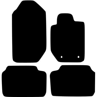 PCM- Car Floor Mats fits for Ford RANGER SUPER CAB Alternative shape (SUPERCAB) from 2012-2022 - Car Floor Mat, with Anti Slip Backing - 4 pcs Floor Mat Set with 2 Clips