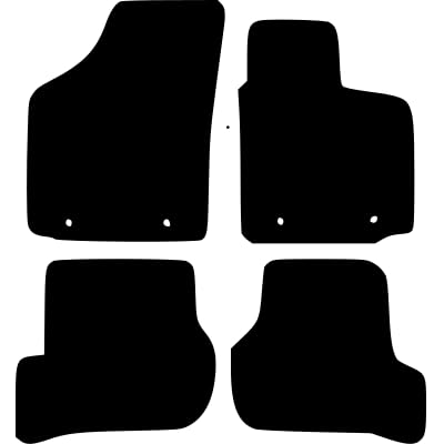 PRIME CAR MAT - Car Floor Mats fits for Seat Leon from (2005-2009) - Tailored Car Mats - Car Floor Mat, with Anti Slip Backing - 4 pcs Floor Mat Set with 4 Clips