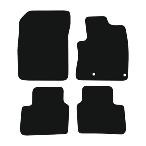 PCM- Car Floor Mats fits for NISSAN Qashqai E-Power from 2021 ON - Black Premium Carpet - Tailored Car Mats - Car Floor Mat, with Anti Slip Backing - 4 pcs Floor Mat Set with 2 Clips