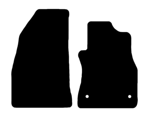 PCM - Tailored Fit Car Floor Mats for Vauxhall Combo Van Front 2012-2018 - Anti Slip, Fitted With Clips, Easy to Clean & Granulated Backing for All-Weather - 2Pc Floor Mat