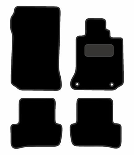 PCM - Car Floor Mats for Mercedes C Class Manual (2007-2014) 2 CLIPS - Tailored Car Mats - Car Floor Mat, with Anti Slip Backing - 4 pcs Floor Mat Set