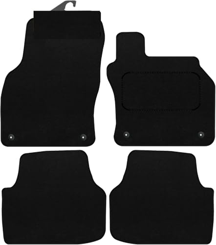 PRIME CAR MAT - Fits SKODA Octavia 2013-2020 - Tailored Car Mats - Floor Mat, Fitted With Clips & Granulated Backing - EDGED WITH BLACK NYLON BINDING - 4 pcs Floor Mat Set