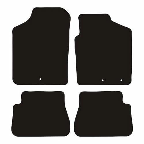 PCM - Car Floor Mats Compatible with KIA Picanto from 2009-2011 - Tailored Car Mats with Non Slip Backing - 4 pcs Floor Mat Set with 3 Clips