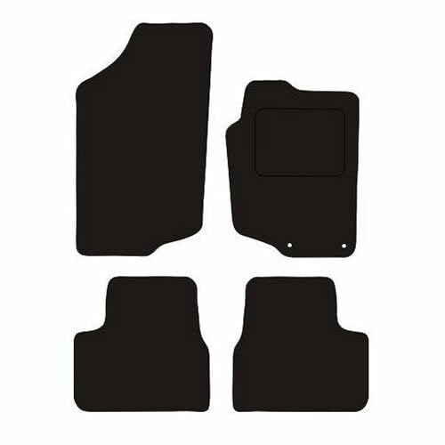 PCM- Car Floor Mats fits for Peugeot 207 from 2006-2012 - Tailored Car Mats - Car Floor Mat, with Anti Slip Backing - 4 Pcs Floor Mat Set with 2 Clips