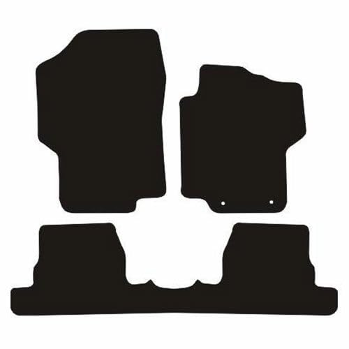 PCM- Car Floor Mats fits for Peugeot 1007 from 2005-2009 - Tailored Car Mats - Car Floor Mat, with Anti Slip Backing - 3 Pcs Floor Mat Set with 2 Clips