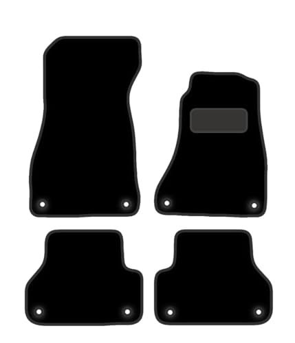 PRIME CAR MAT - Fits AUDI A4 2016-Onwards - Tailored Car Mats - Floor Mat, Fitted With Clips & Granulated Backing - EDGED WITH BLACK NYLON BINDING - 4 pcs Floor Mat Set