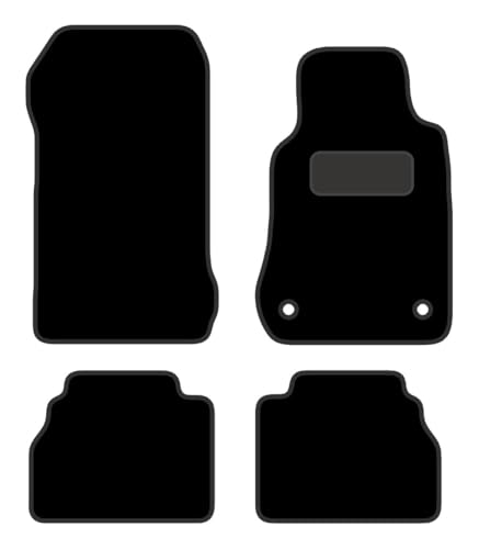 PCM - Tailored Car Floor Mats for Mercedes E CLASS (1996-2003) 2 CLIPS - Black Carpet - Full Floor Protection - Anti Slip & Fit Mat with Clips Easy Clean Car Carpet