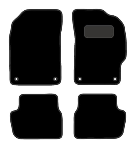 PRIME CAR MAT - Fits CHEVROLET Spark 2009-2015 - Tailored Car Mats - Floor Mat, Fitted With Clips & Granulated Backing - EDGED WITH BLACK NYLON BINDING - 4 pcs Floor Mat Set
