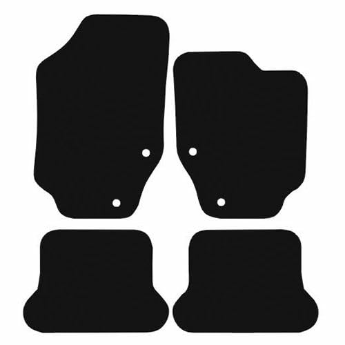 PCM- Car Floor Mats fits for Peugeot 307 CC from 2003-2008 - Tailored Car Mats - Car Floor Mat, with Anti Slip Backing - 4 Pcs Floor Mat Set with 2 Clips