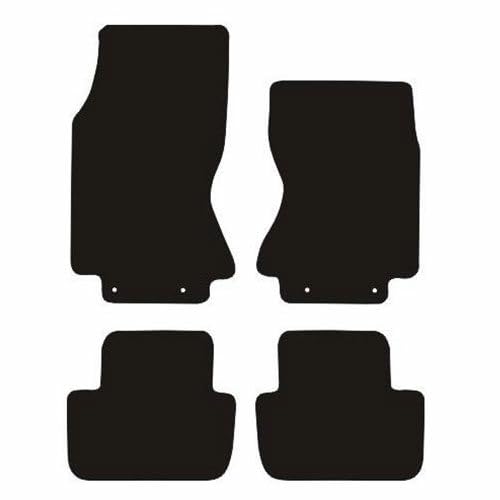 PRIME CAR MAT - Fits Jaguar S Type Manual from 2002-2007 - Taloried Mats-Floor Mat, Fitted With Clips & Granulated Backing-EDGED WITH BLACK NYLON BINDING-4 pcs Floor Mat Set with 4 Clips