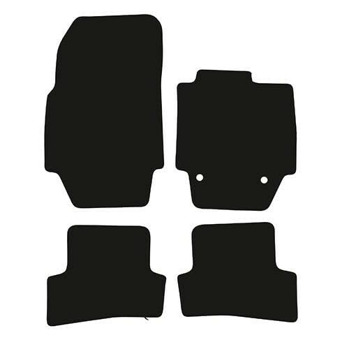 PRIME CAR MAT-Fits Renault Captur From 2013-2020 - Taloried Mats-Floor Mat, Fitted With Clips-EDGED WITH BLACK NYLON BINDING-4 pcs Floor Mat Set with 2 Clips