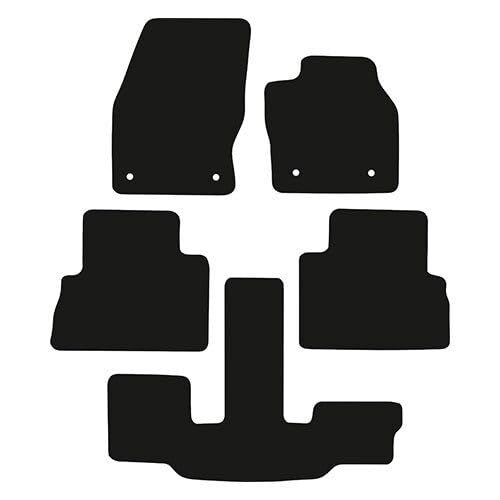 PCM- Car Floor Mats fits for Ford Grand C Max from 2016 ON - Tailored Car Mats - Car Floor Mat, with Anti Slip Backing - 5 pcs Floor Mat Set with 4 Clips