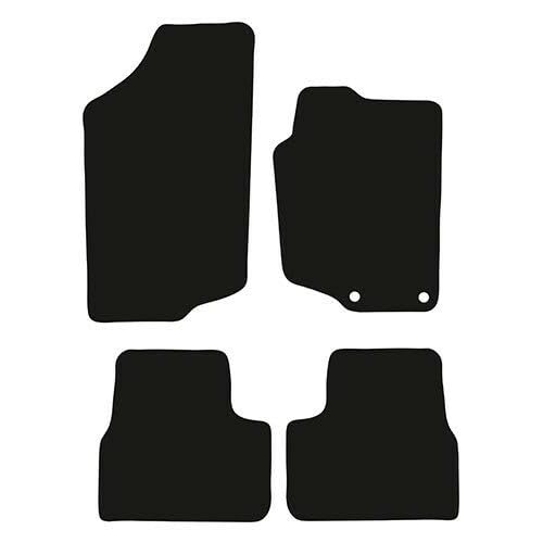PCM- Car Floor Mats fits for Peugeot 207 Estate from 2006-2012 - Tailored Car Mats - Car Floor Mat, with Anti Slip Backing - 4 Pcs Floor Mat Set with 2 Clips
