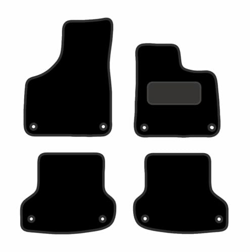 PRIME CAR MAT - Fits AUDI A3 & S3 3 DOORS 2003-2012 - Tailored Car Mats - Floor Mat, Fitted With Clips & Granulated Backing - EDGED WITH BLACK NYLON BINDING - 4 pcs Floor Mat Set