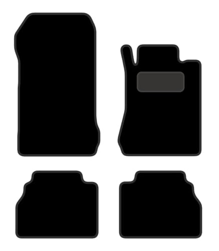 PCM - Tailored Car Floor Mats for Mercedes E CLASS (1995-2002) no CLIPS - Black Carpet - Full Floor Protection - Anti Slip & Fit Mat with Clips Easy Clean Car Carpet