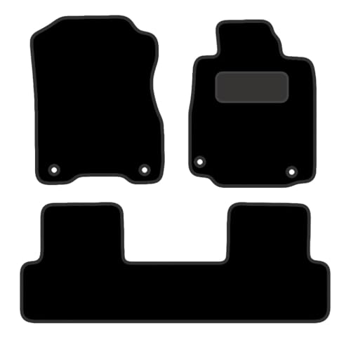 PCM - Car Floor Mats Compatible with Honda CRV Model from (2012-2015) - Tailored Car Mats with Anti Slip Backing - 3 pcs Floor Mat Set with 4 Clips