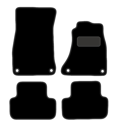 PRIME CAR MAT - Fits Audi A4 2008-2015 - Tailored Car Mats - Floor Mat, Fitted With Clips & Granulated Backing - EDGED WITH BLACK NYLON BINDING - 4 pcs Floor Mat Set