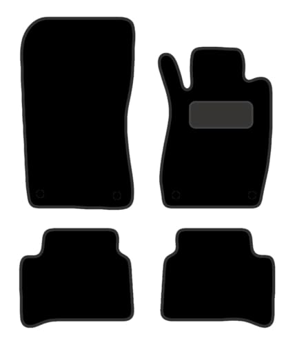 PRIME CAR MAT - Tailored Car Floor Mats for Mercedes E CLASS (2002-2005) no CLIPS - Black Carpet - Full Floor Protection - Anti Slip & Fit Mat with Clips Easy Clean Car Carpet