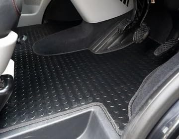 PCM - Tailored Fit Mats - Floor Mats for the Ford Transit 2014-2016 - Black Standard Rubber 3MM - 1 Piece Front