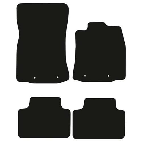 PRIME CAR MAT-Fits Jaguar XJ from 2009-Present - Taloried Mats-Floor Mat, Fitted With Clips & Granulated Backing-EDGED WITH BLACK NYLON BINDING-4 pcs Floor Mat Set with 8 Clips