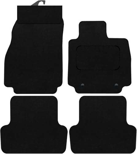 PRIME CAR MAT - Fits RENAULT Clio 2013-2019 - Anti Slip Tailored Car Mats - Car Floor Mat, with Anti Slip Backing - 4 pcs Floor Mat Set with 8 Clips