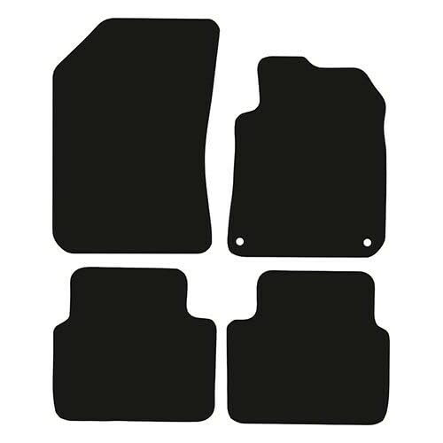 PCM- Car Floor Mats fits for Peugeot 308 SW from 2014 - Present - Tailored Car Mats - Car Floor Mat, with Anti Slip Backing - 4 Pcs Floor Mat Set with 2 Clips