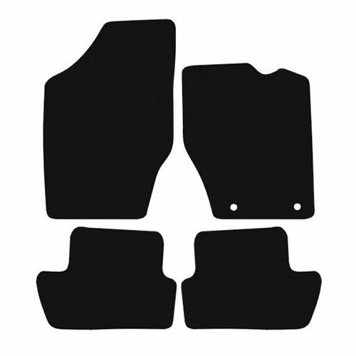 PCM- Car Floor Mats fits for Peugeot 307 Hatchback from 2001-2008 - Tailored Car Mats - Car Floor Mat, with Anti Slip Backing - 4 Pcs Floor Mat Set with 2 Clips