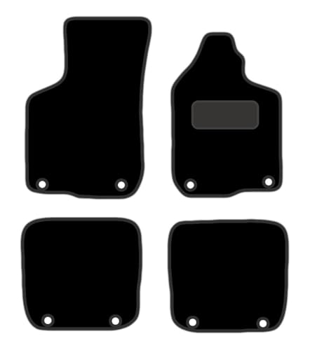 PRIME CAR MAT - Fits Audi A3 / S3 Hatchback 1996 – 2002 (8L) (3 Dr) - Tailored Car Mats - Floor Mat, EDGED WITH BLACK NYLON BINDING - 4 pcs Floor Mat Set