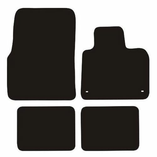 PRIME CAR MAT-Fits Renault Espace From 2003-2008 - Taloried Mats-Floor Mat, Fitted With Clips-EDGED WITH BLACK NYLON BINDING-4 pcs Floor Mat Set with 2 Clips