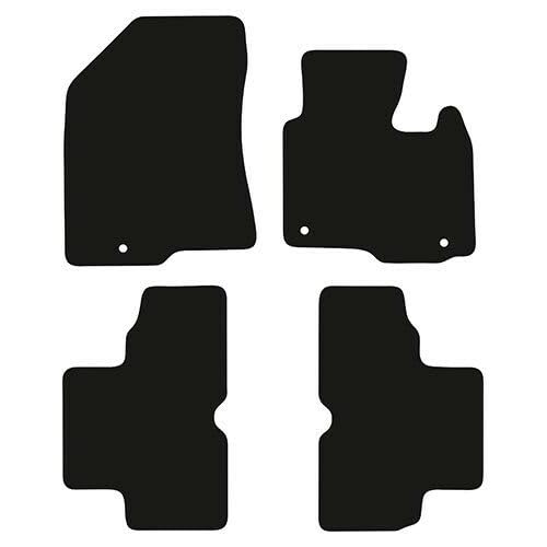 PCM - Car Floor Mats Compatible with KIA Carens 5 Seater from 2013 - Present - Tailored Car Mats with Non Slip Backing - 4 pcs Floor Mat Set with 3 Clips