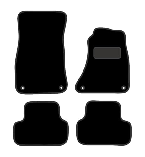 PRIME CAR MAT - Fits Audi A5 Sportsback 2007-2016 - Tailored Car Mats - Floor Mat, Fitted With Clips & Granulated Backing - EDGED WITH BLACK NYLON BINDING - 4 pcs Floor Mat Set