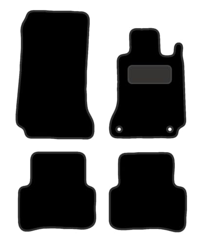 PCM - Car Floor Mats for Mercedes C CLASS Automatic (2007-2014) 2 CLIPS - Tailored Car Mats - Car Floor Mat, with Anti Slip Backing - 4 pcs Floor Mat Set