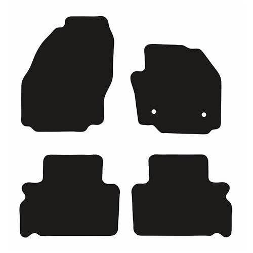 PCM- Car Floor Mats fits for Ford Galaxy 5 Seater from 2006-2015 - Tailored Car Mats - Car Floor Mat, with Anti Slip Backing - 4 pcs Floor Mat Set with 2 Clips