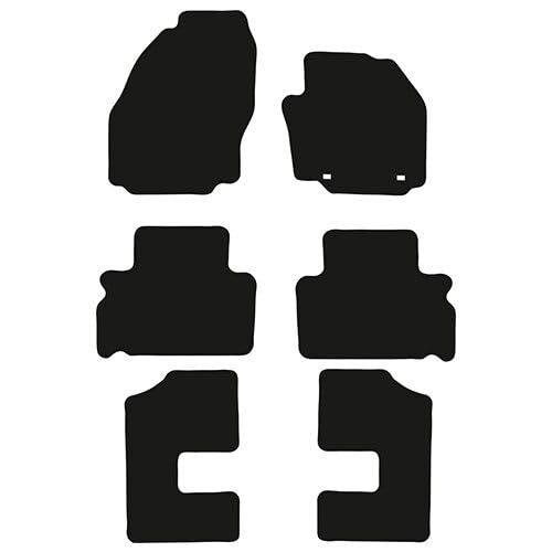 PCM- Car Floor Mats fits for Ford Galaxy 7 Seater from 2006-2015 - Tailored Car Mats - Car Floor Mat, with Anti Slip Backing - 6 pcs Floor Mat Set with 2 Clips