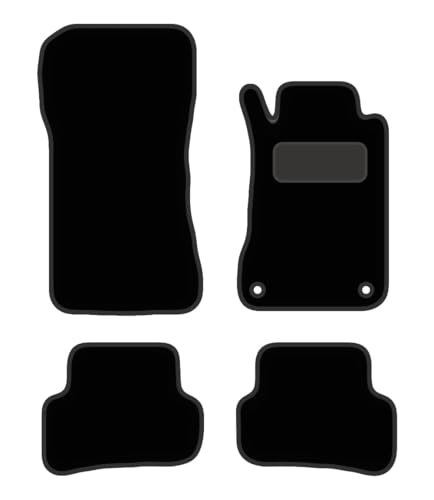 PCM - Car Floor Mats for Mercedes C Class Saloon (2000-2007) 2 CLIPS - Tailored Car Mats - Car Floor Mat, with Anti Slip Backing - 4 pcs Floor Mat Set