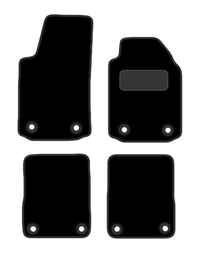 PRIME CAR MAT - Fits AUDI A2 2000-2005 - Anti Slip Tailored Car Mats - Waterproof, Non Slip Car Floor Mat, with Anti Slip Backing - 4 pcs Floor Mat Set with 8 Clips