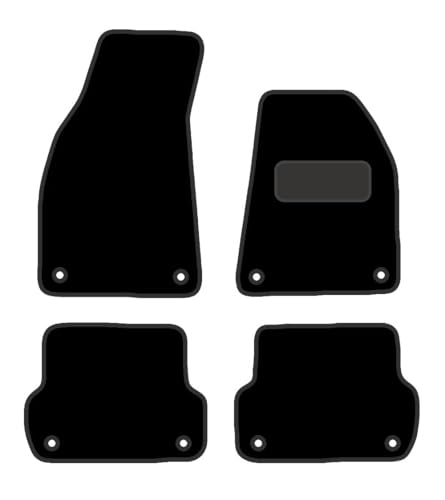 PRIME CAR MAT - Fits Audi A4 Quattro Estate 2006-2008 - Tailored Car Mats - Floor Mat, Fitted With Clips & Granulated Backing - EDGED WITH BLACK NYLON BINDING - 4 pcs Floor Mat Set