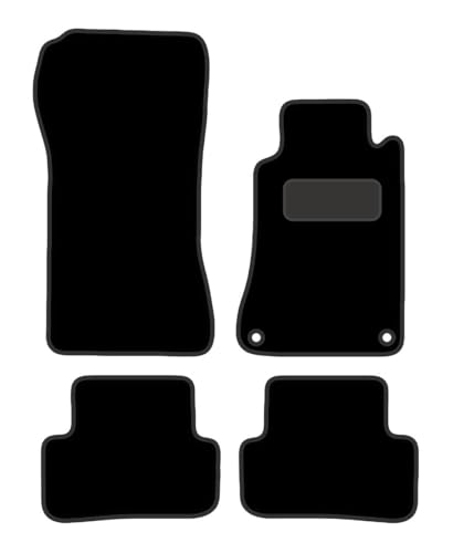PCM - Car Floor Mats for Mercedes CLC (2008-Present) 2 CLIPS - Tailored Car Mats - Car Floor Mat, with Anti Slip Backing - 4 pcs Floor Mat Set