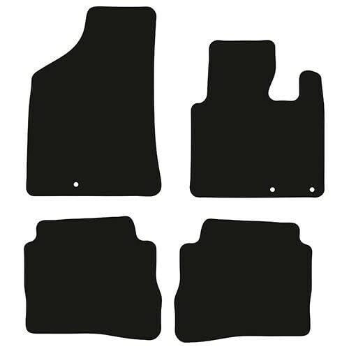 PCM- Car Floor Mats fits for Hyundai Santa Fe 5 Seater from 2010-2012 - Tailored Car Mats - Car Floor Mat, with Anti Slip Backing - 4 pcs Floor Mat Set with 3 Clips
