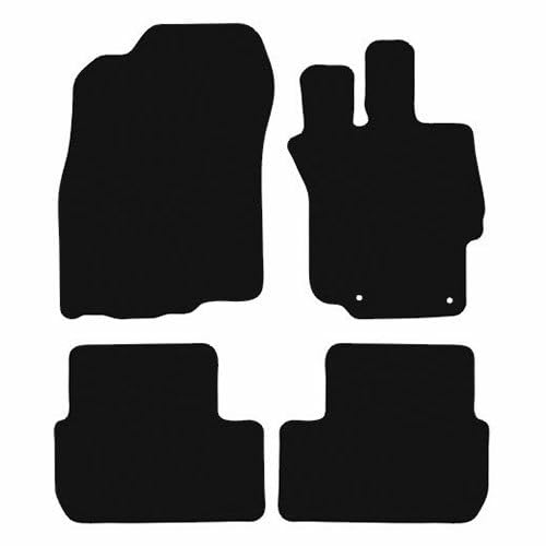 PCM- Car Floor Mats fits for Mitsubishi Lancer Evo X from 2007-2017 - Tailored Car Mats - Car Floor Mat, with Anti Slip Backing - 4 pcs Floor Mat Set with 2 Clips