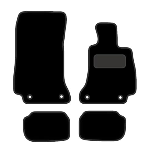 PCM - Tailored Car Floor Mats for Mercedes E Class Coupe (2016 - Present) 4 CLIPS - Black Carpet - Full Floor Protection - Anti Slip & Fit Mat with Clips Easy Clean Car Carpet