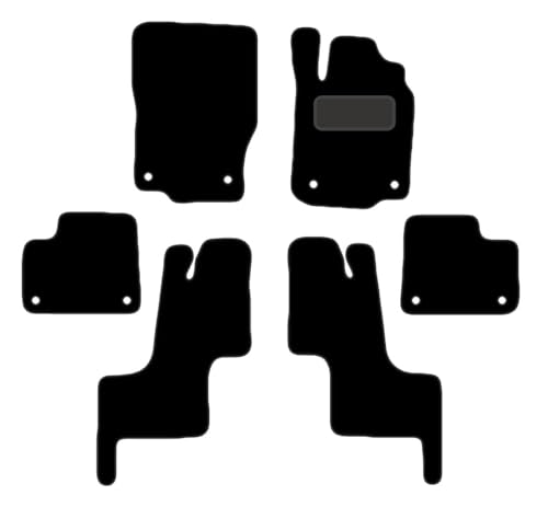 PCM- Car Floor Mats fits for Mercedes GL 7 Seater from 2013 ON - Tailored Car Mats - Car Floor Mat, with Anti Slip Backing - 6 pcs Floor Mat Set with 8 Clips