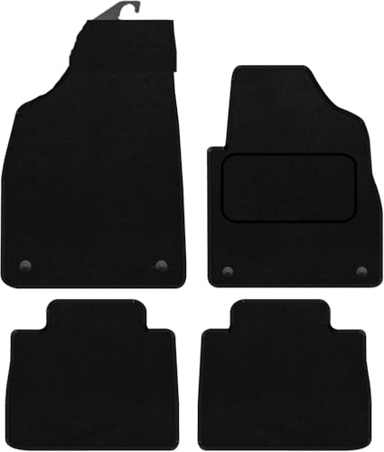 Fully Tailored Deluxe Car Mats to fit MG HS Automatic 2019-2024 - Non Slip Floor Mat, Fitted With Clips, Granulated Backing & Edged With Black Cloth Binding - 4 Pc (Standard