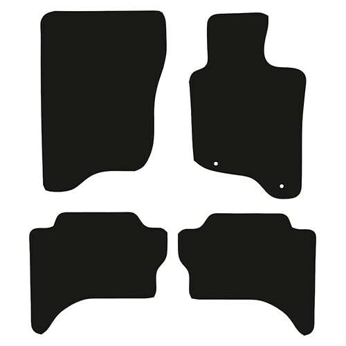 PCM- Car Floor Mats fits for Mitsubishi L200 Crew Cab Warrior from 2015 - Present - Tailored Car Mats - Car Floor Mat, with Anti Slip Backing - 4 pcs Floor Mat Set with 2 Clips