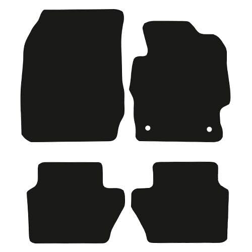 PCM- Car Floor Mats fits for Ford KA Plus from 2016 - Present - Tailored Car Mats - Car Floor Mat, with Anti Slip Backing - 4 pcs Floor Mat Set with 2 Clips