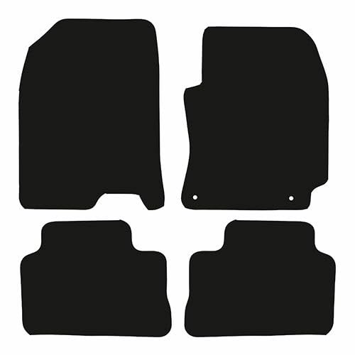 PCM- Car Floor Mats fits for Hyundai Kona from 2017-2020 - Tailored Car Mats - Car Floor Mat, with Anti Slip Backing - 4 pcs Floor Mat Set with 2 Clips