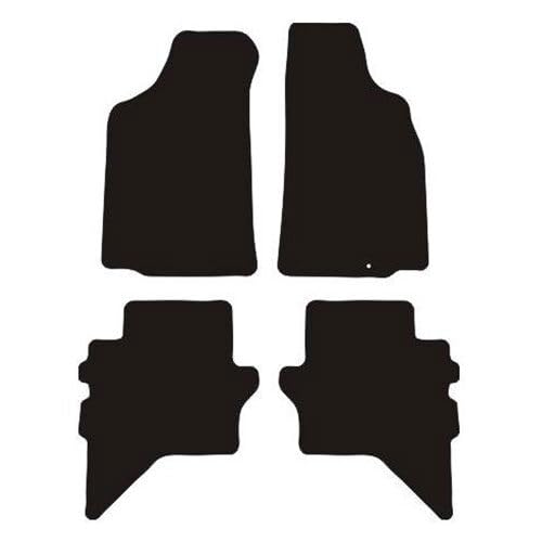 PCM- Car Floor Mats fits for Ford Ranger DOUBLE CAB BT50 MK2 from 2007-2011 - Tailored Car Mats - Car Floor Mat, with Anti Slip Backing - 4 pcs Floor Mat Set with 1 Clip