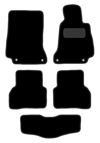 PCM - Car Floor Mats for Mercedes C CLASS C300H TAXI (2015 ON) 4 CLIPS - Tailored Car Mats - Car Floor Mat, with Anti Slip Backing - 5 pcs Floor Mat Set