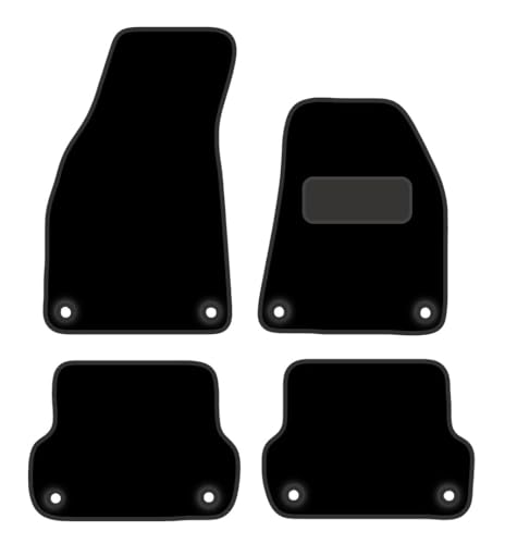 PRIME CAR MAT - Fits Audi A4 2006-2008 - Tailored Car Mats - Floor Mat, Fitted With Clips & Granulated Backing - EDGED WITH BLACK NYLON BINDING - 4 pcs Floor Mat Set