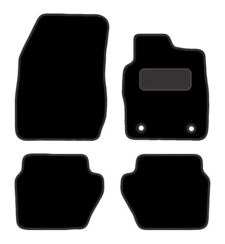 Car Mats Compatible With Ford Fiesta (2011-2017) Tailored Fit Car Floor Mats Set Anti Slip Mat - Non Slip Car Floor Mat - 4 Pc Floor Mat - 2 Clips